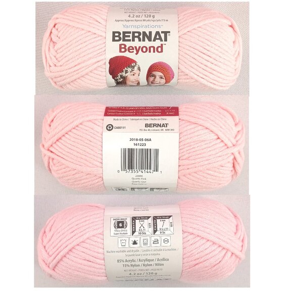 Bernat Beyond Yarnspiration Quartz (Light) Pink Yarn Lot New and Gently Used - Picture 3 of 5